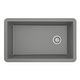 preview thumbnail 7 of 59, Karran Undermount Quartz Single-bowl Kitchen Sink Grey