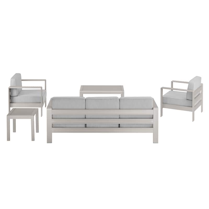 Linon Nordwind Aluminum Outdoor 5-Piece Patio Set