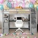 preview thumbnail 17 of 30, Multifunctionl Twin Size Loft Bed With Desk And Shelves,Two Built-in Drawers Grey