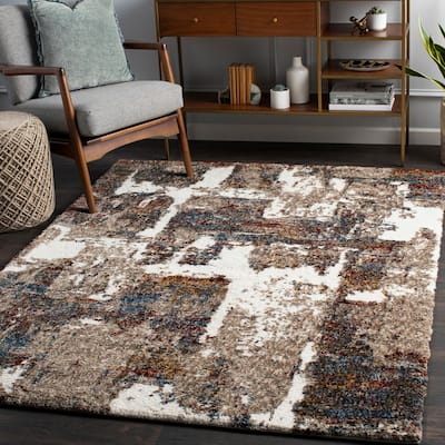 Artistic Weavers Alfie Abstract Colorblock Modern Shag Area Rug