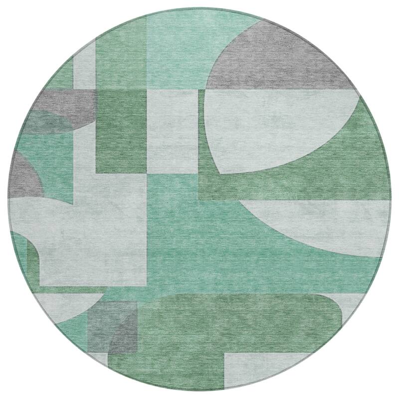 HomeRoots Geometric Modern Rectangle Outdoor Rug