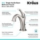 preview thumbnail 7 of 28, Kraus 3-in-1 Set White Square Ceramic Vessel Sink Arlo Faucet w/ Drain