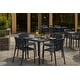 preview thumbnail 2 of 8, Brene 31" Square Contract Grade Outdoor Dining Table Set with 4 Chairs Charcoal