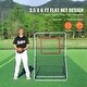 preview thumbnail 5 of 9, 3.5 x 6 Feet Black Baseball and Softball Rebounder Netting with White Steel Frame and 5 Adjustable Angles
