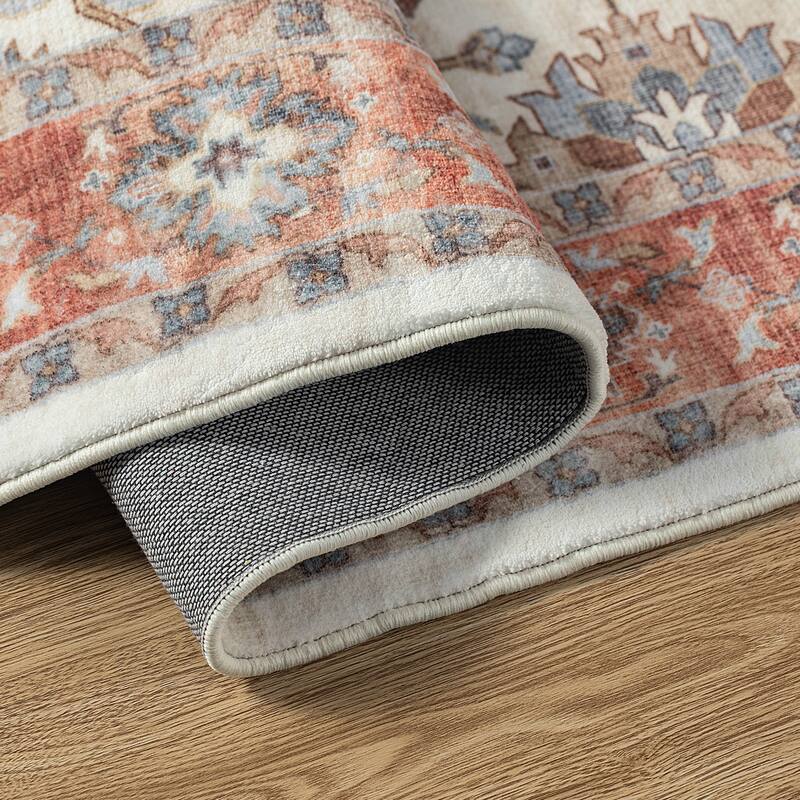 Glitzhome Vintage Persian Floral Medallion Area Rugs Collection