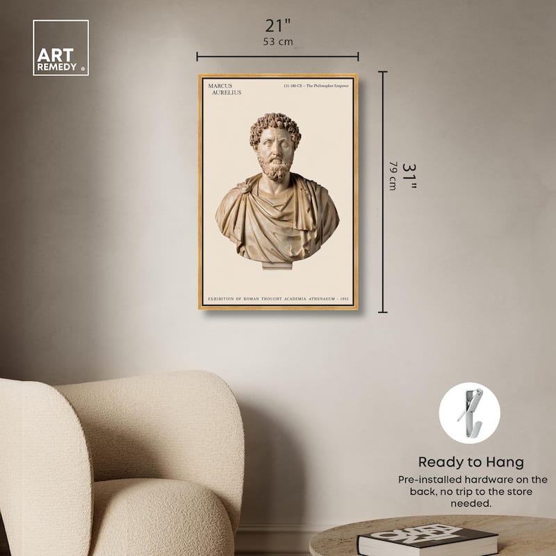 Philosopher Emperor's Gaze Canvas by Art Remedy