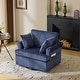 preview thumbnail 17 of 26, Corduroy Living Room Swivel Accent Chair