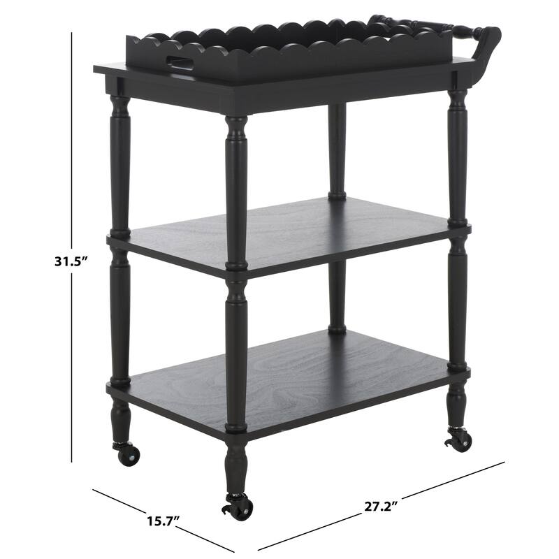 SAFAVIEH Haven 3-Tier Kitchen Dining Cart - 27"W x 16"D x 32"H
