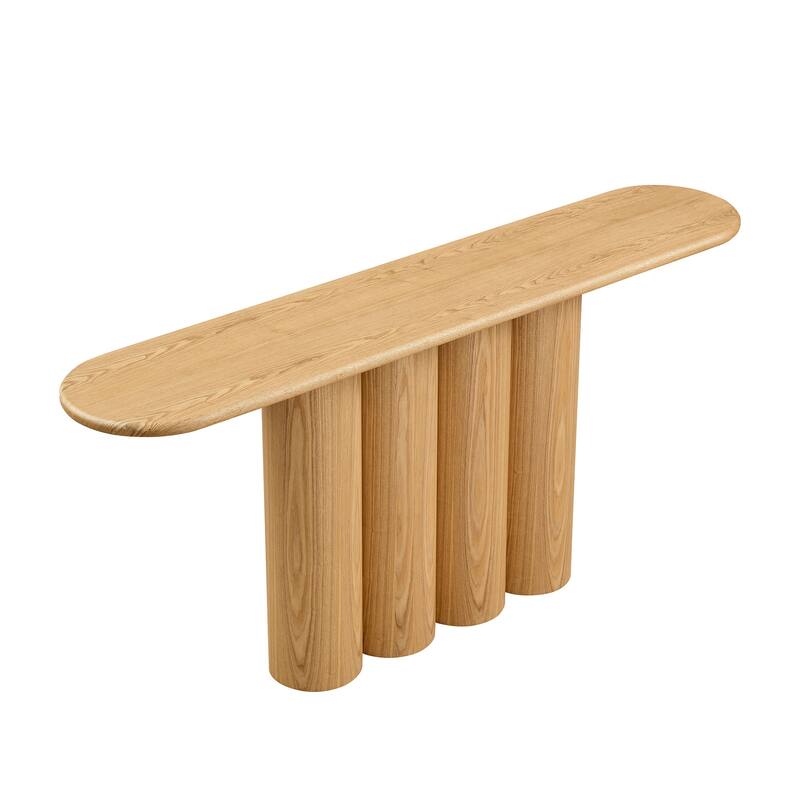 66.93" Modern Console Table for Entryway with Unique cylinders Legs Design for Living Room Hallway Foyer Entrance Study