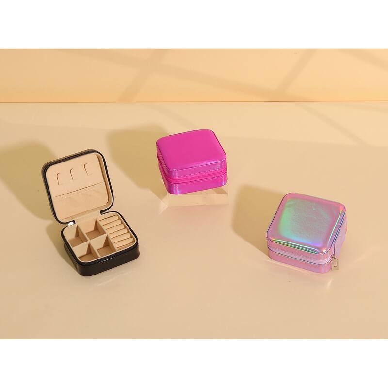 Travel Jewelry Box for Women Girl's Birthday Gifts, Small Portable PU Leather Jewelry Organizer Case Storage Display Holder