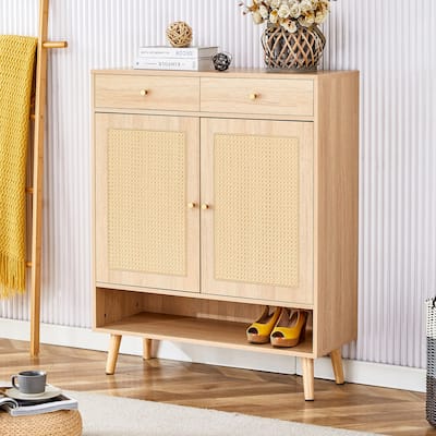 Rattan Shoe Cabinet