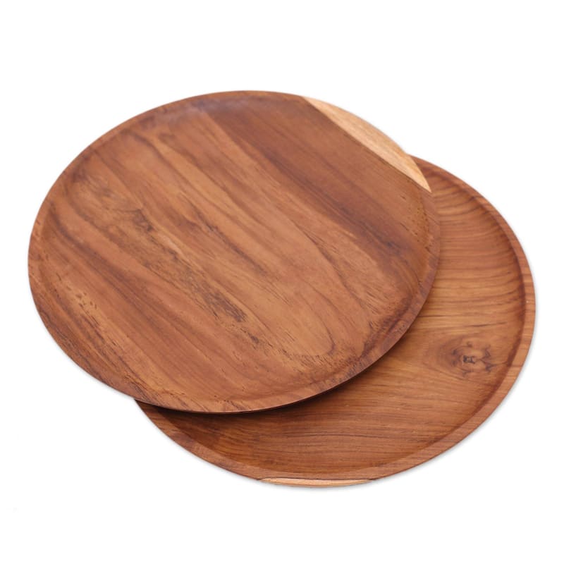 Handmade Natural Appetite Teakwood plates (Indonesia)