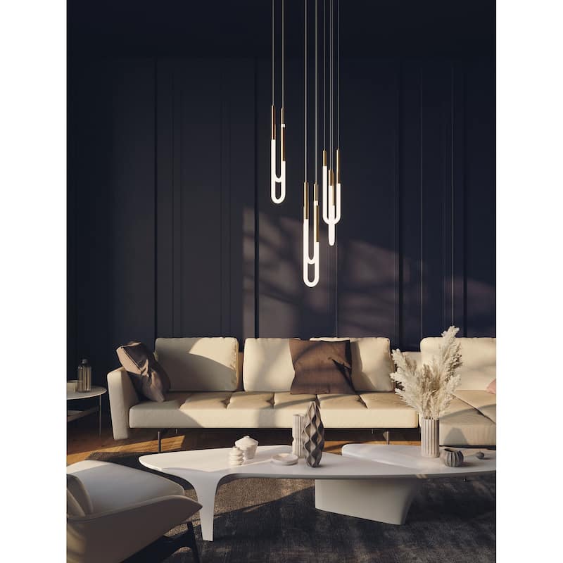AFX ADEP0606LAJUD Adel 4" Wide LED Abstract Multi Light Pendant