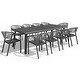 preview thumbnail 25 of 28, 9/11/13-Piece Patio Dining Set Outdoor All-Weather Aluminum Dining Table and Woven Twist Wicker Stackable Chairs