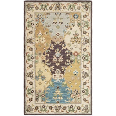 SAFAVIEH Handmade Roslyn Makala Modern Floral Wool Rug