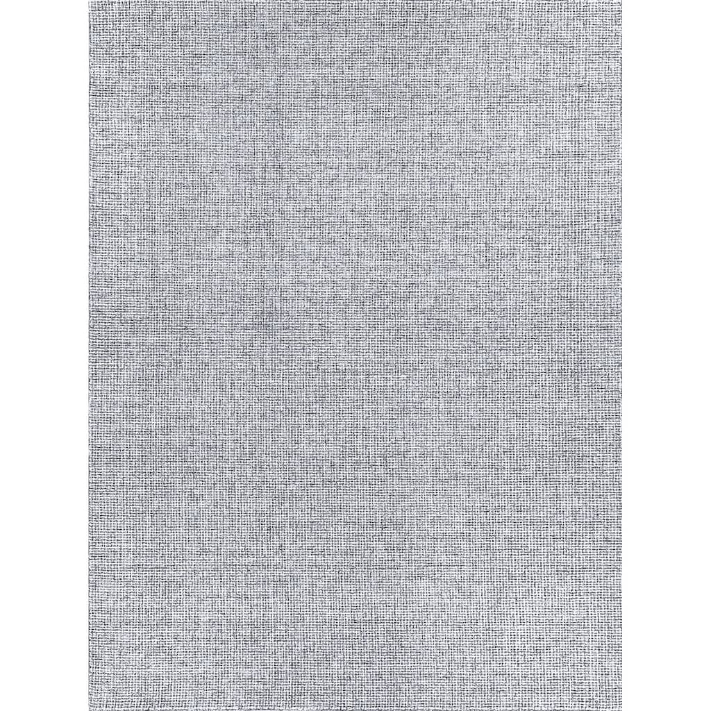 EXQUISITE RUGS Caprice Hand-tufted New Zealand Wool Dark Blue/Ivory Area Rug.