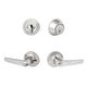 preview thumbnail 1 of 0, Sure-Loc Cedar Entrance Lever with Keyed Alike Deadbolt Clear/Silver