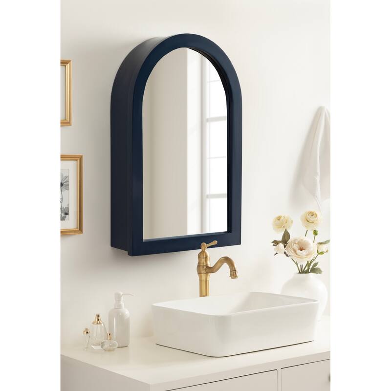 Kate and Laurel Arcott Arch Mirror Vanity Cabinet - 20x6x30