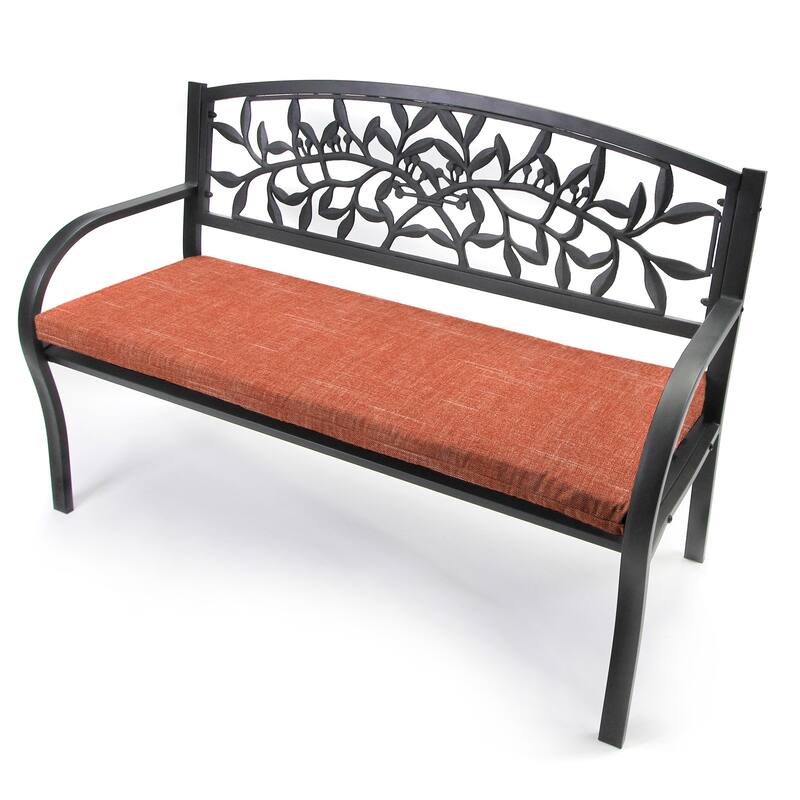 48" x 18" Outdoor Bench Cushion with Ties - 18'' L x 48'' W x 3.5'' H