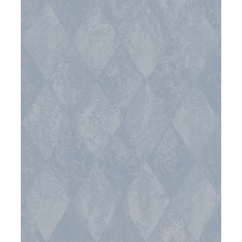 Galerie Wallcoverings Ambiance Geometric Harlequin Design Vinyl on Non-woven Matte Wallpaper Roll - 33 feet x 21 inches - Blue