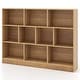 preview thumbnail 8 of 21, 41 inches Wooden Toy Storage Organizer with 10 Cubes for Classroom Daycare Nursery Kindergarten - 55" x 9.5" x 41" (L x W x H)