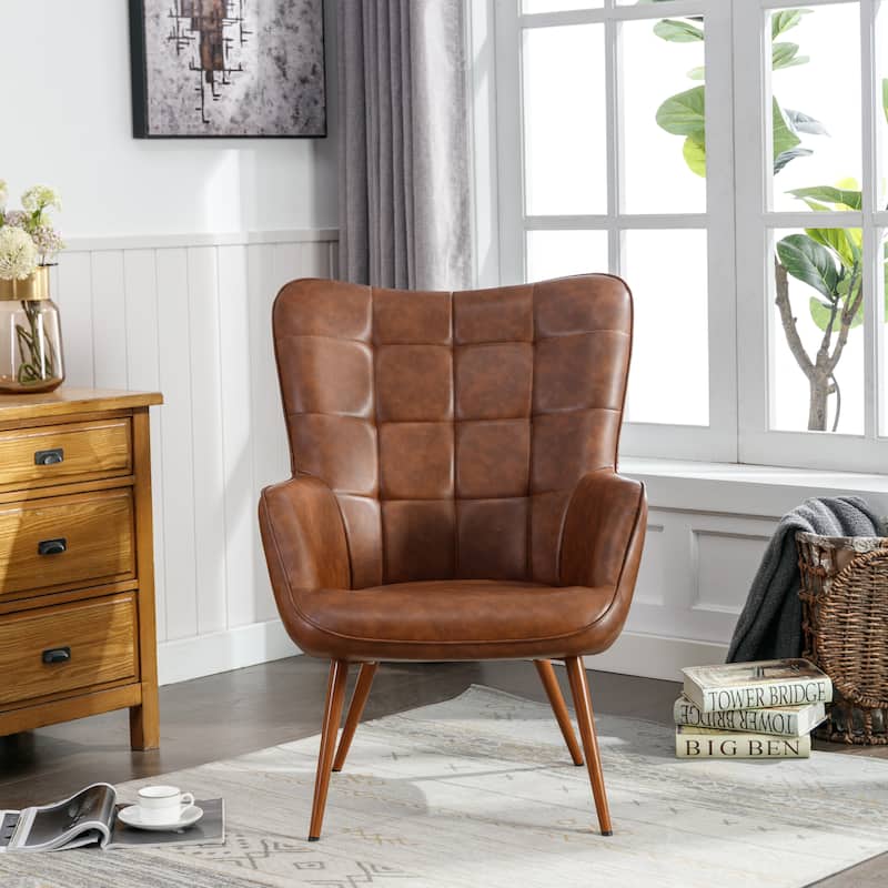 Modern Accent Chair Wingback Armchair