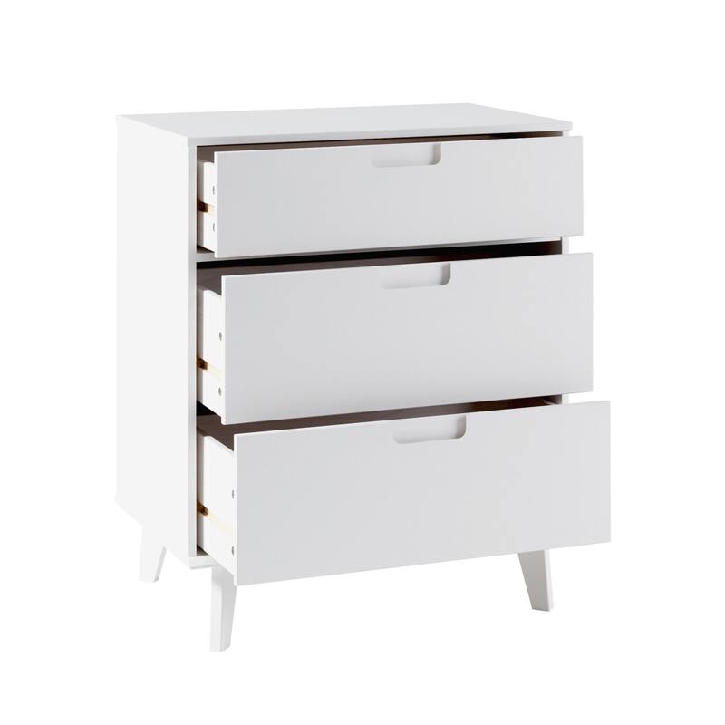Middlebrook Mid-Century Solid Pine 3-Drawer Storage Chest