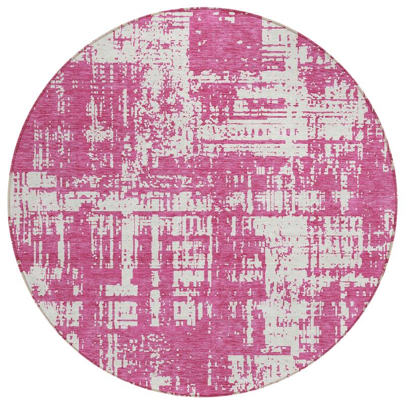 Machine Washable Indoor/ Outdoor Chantille Abstract Solid Rug