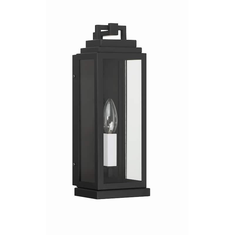 Aspen 1 Light Matte Black Outdoor Sconce - 5"W x 14"H x 4.5"D