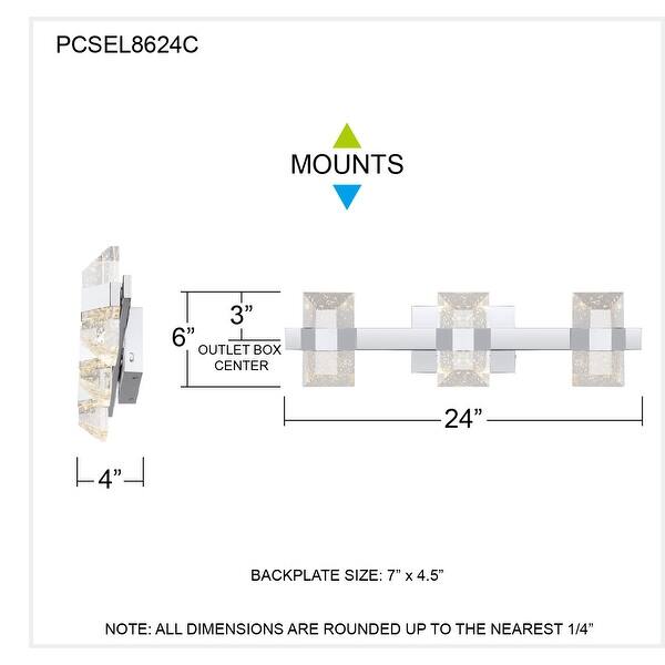 Selena Integrated LED Polished Chrome Bath Light with CCT Switch