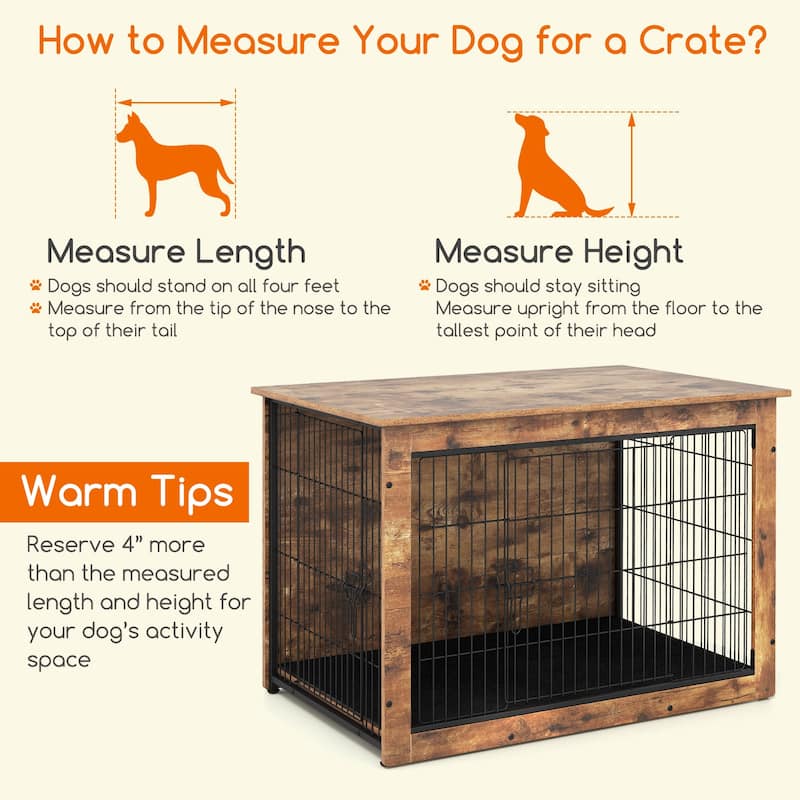 Gymax Dog Crate Furniture for Medium/Large Dogs 39'' Indoor Pet House