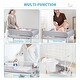 preview thumbnail 2 of 5, Foldable Diaper Change Table with Wheels, Adjustable Height