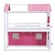 preview thumbnail 29 of 32, Playhouse Design Impression & Beautiful Twin Size Bunk Wood House Bed with Elegant Windows,Sills and Tent,Elegant Children Bed
