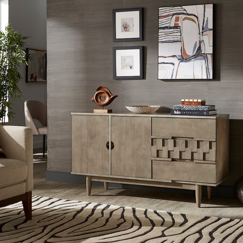 Kieran Mid-Century Wood 2-Door and 3-Drawer Server by iNSPIRE Q Modern