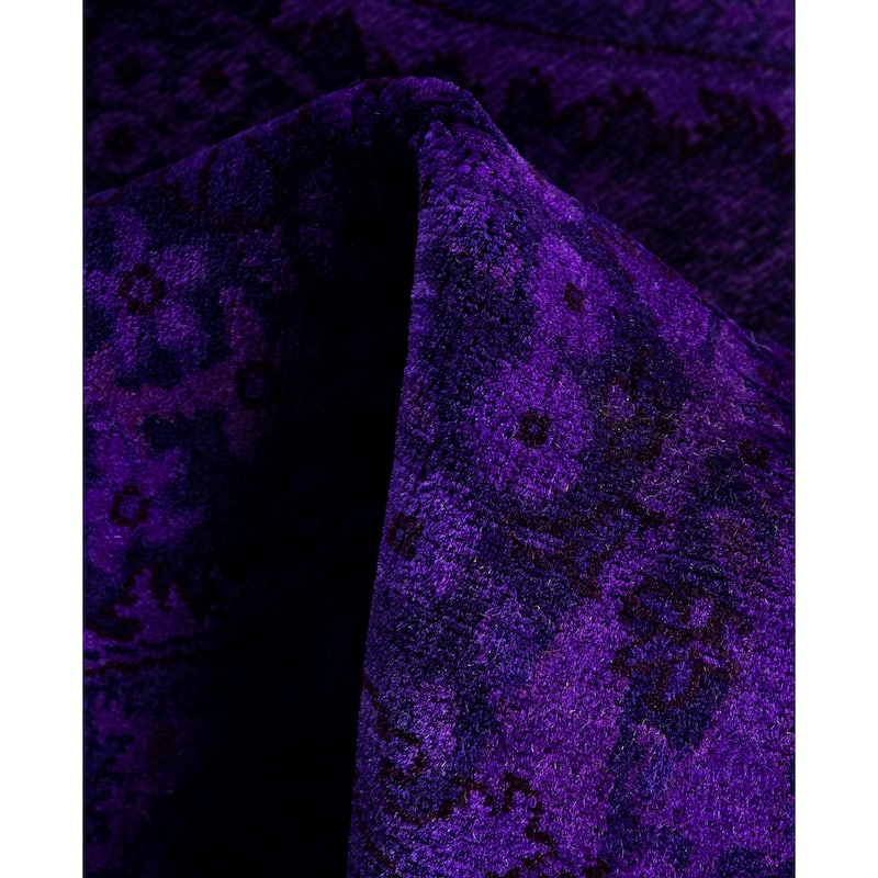 Overdyed One-of-a-Kind Hand-Knotted Area Rug - Purple - 3' 1" x 5' 2"