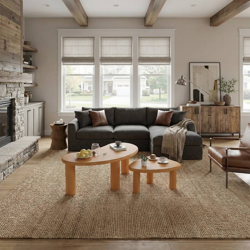 Scandinavian Solid Wood Nesting Coffee Tables - Nested Design - 48*25