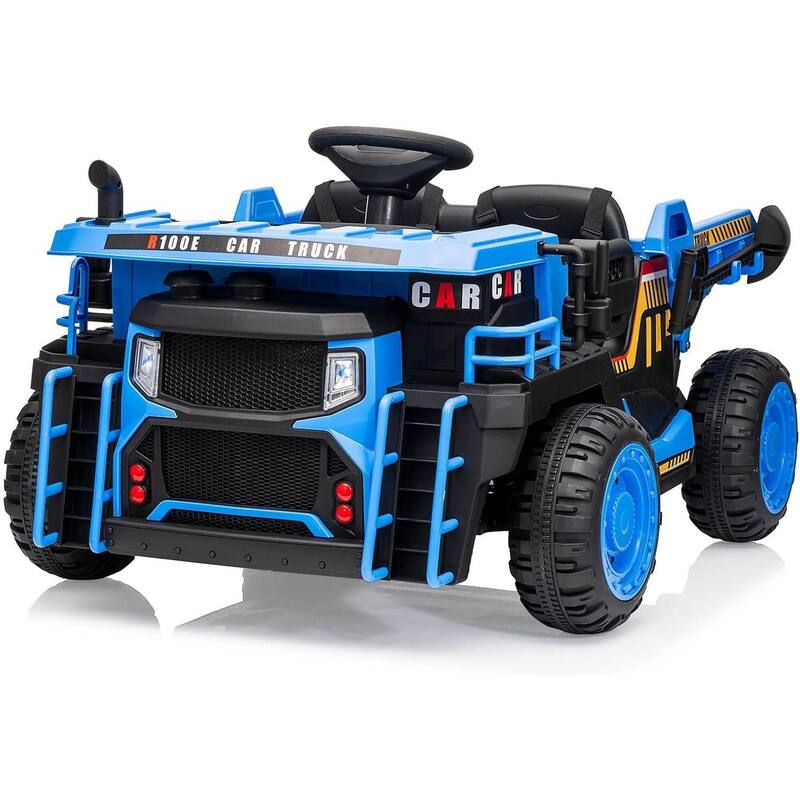 24v 2-Seater Kids Ride on Dump Truck Toy with Remote Control for Kids Best Gifts - Blue