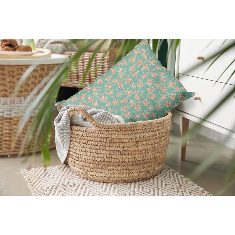 Palm Tree Pattern Decorative Throw Pillow