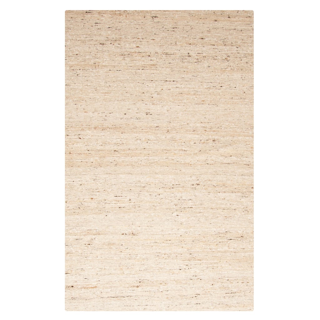 ECARPETGALLERY Braid weave Sienna Beige, Cream Wool Rug - 5'0 x 7'11