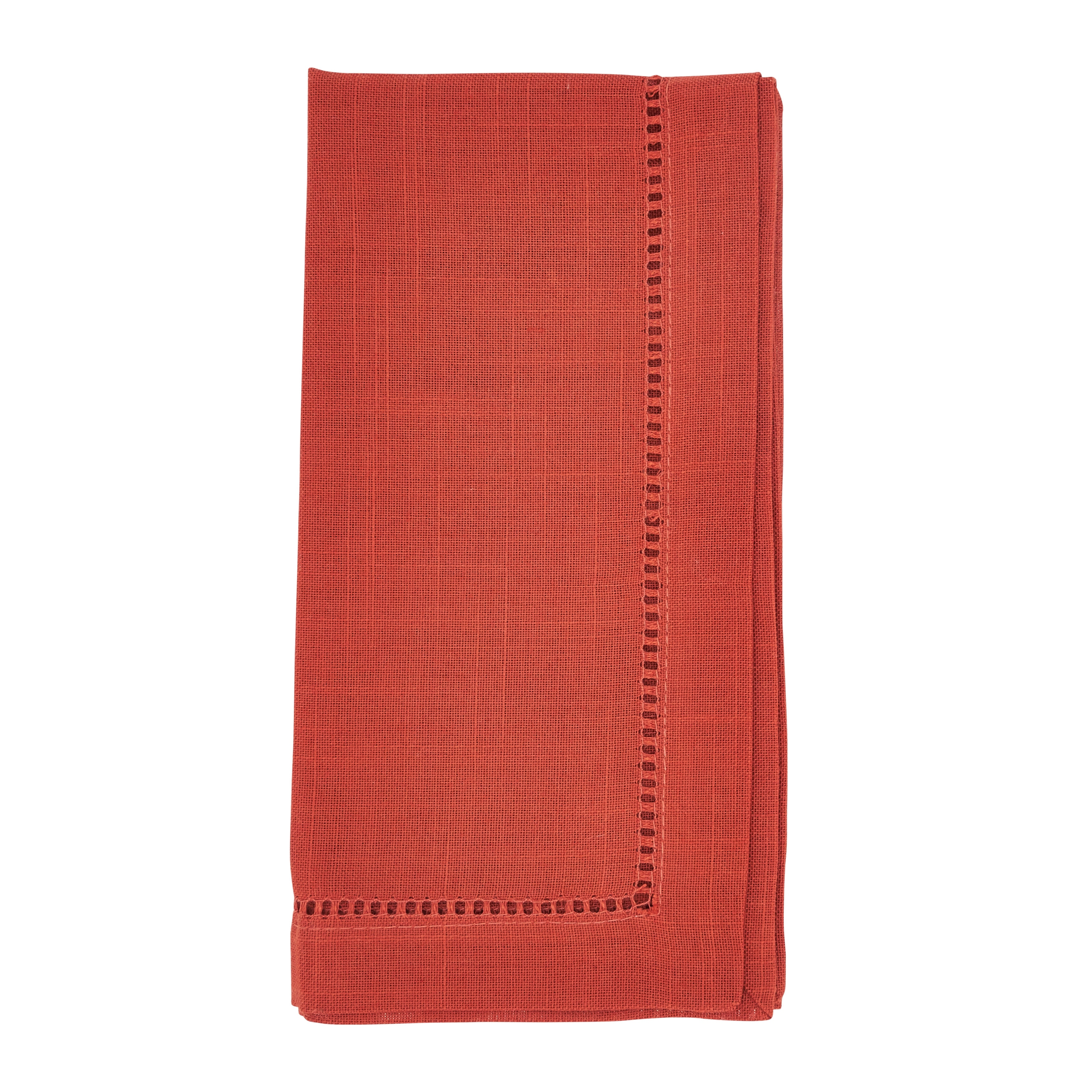 Hemstitched Border Design Dinner Napkins (Set of 12)