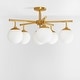 preview thumbnail 18 of 17, SAFAVIEH Lighting Briette Flush Mount - 26" W x 26" D x 15" H