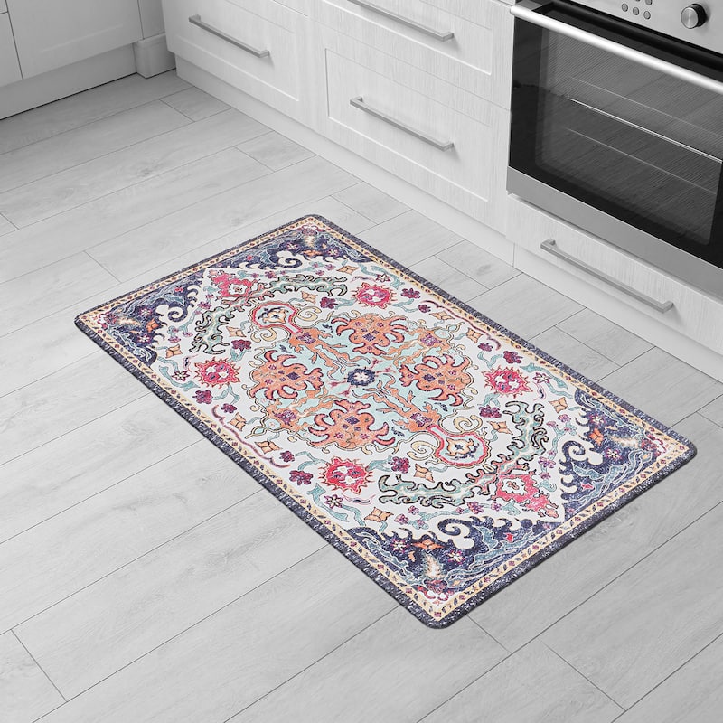 Bohemian Medallion Cushioned Anti Fatigue Standing Kitchen Mat - 18 in. X 30 in.