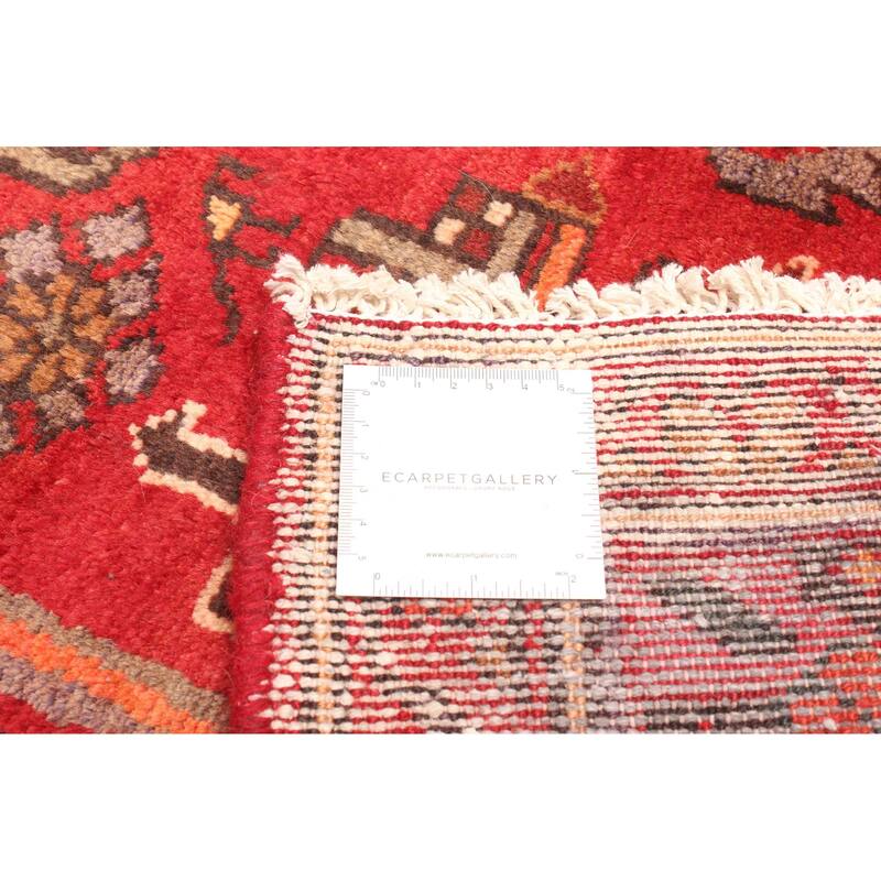 ECARPETGALLERY Hand-knotted Andelz Red Wool Rug - 4'1 x 7'0