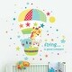 preview thumbnail 2 of 2, Walplus Animals Travelling in Hot Air Balloon Wall Sticker Art Decal
