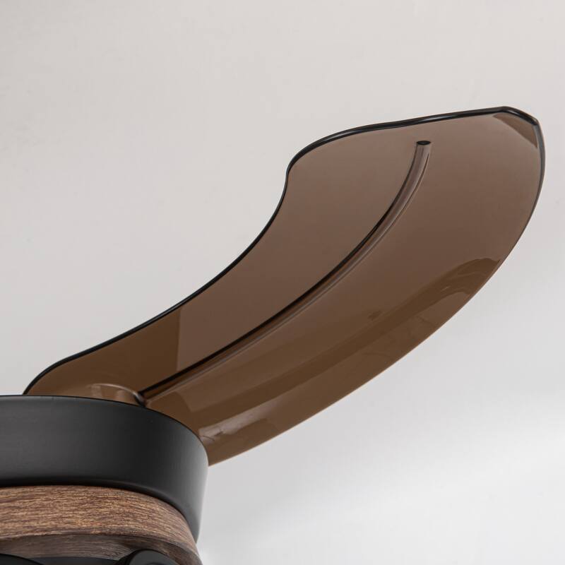 36" Indoor Black Retractable Ceiling Fan with Light and Wall Control