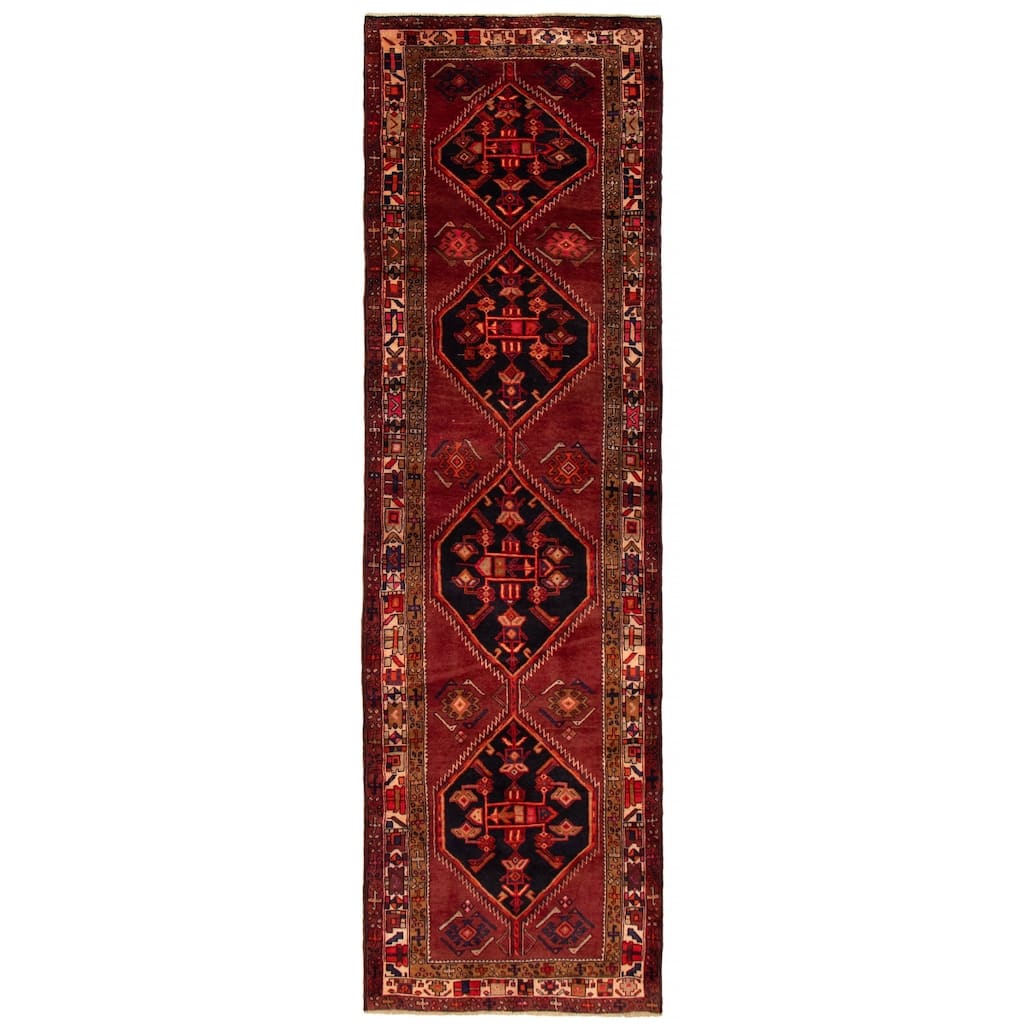 ECARPETGALLERY Hand-knotted Konya Anatolian Red Wool Rug - 3'11 x 13'3