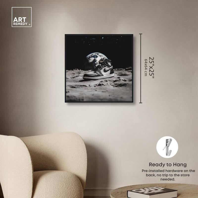 Moon Kicks Canvas by Art Remedy