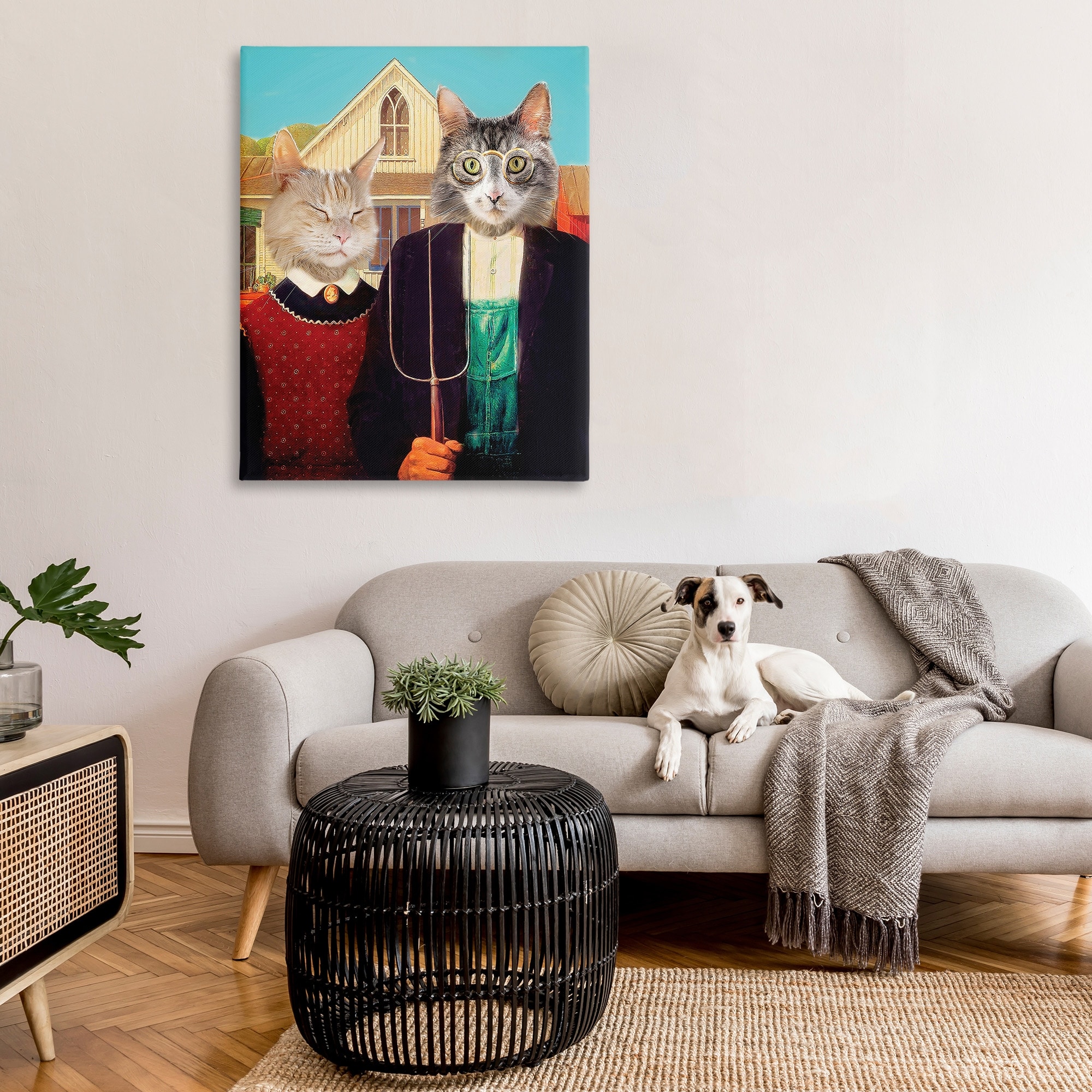 Stupell Funny Classic Cat Painting Canvas Wall Art Design By Karen