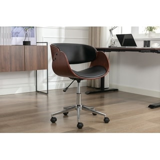 Porthos Home Monroe Faux Leather Office Chair with Chrome Base