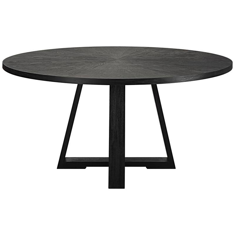 Uttermost Gidran Round Black Dining Table - 60"W x 30"H x 60"D 